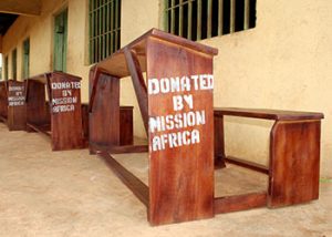 Desks donated by Mission Africa