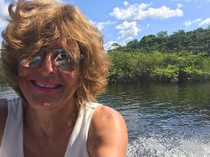 Selfie on a river boat on the Amazon River in Brazil.