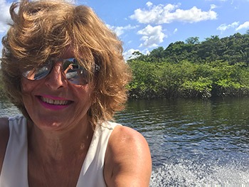 Selfie on the Amazon river in Brazil.