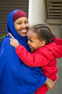 Somali mother and daughter resettled by the IRC and served by its intensive case management program