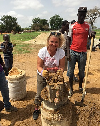 Hedin making bricks in Senegal, 2016