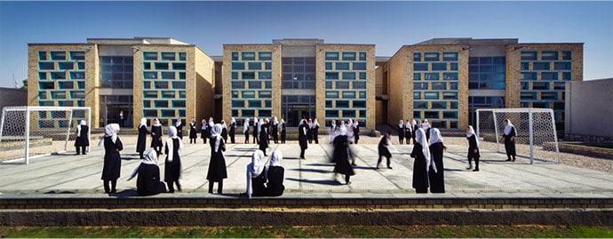 Students at Gawhar Khatoon Girls’ School in Mazar-i-Sharif in 2015