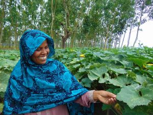 Rabeya, 31, is a mother of two and successful potato and pumpkin farmer