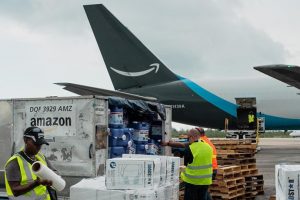 Members of the Disaster Relief by Amazon team in the field