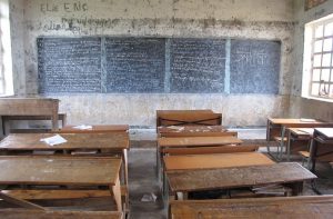 Empty classroom in Burundi