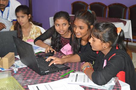 Girls at laptop