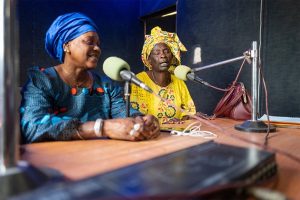 Maty speaking on Gindiku radio program