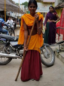 Kali with walking staff