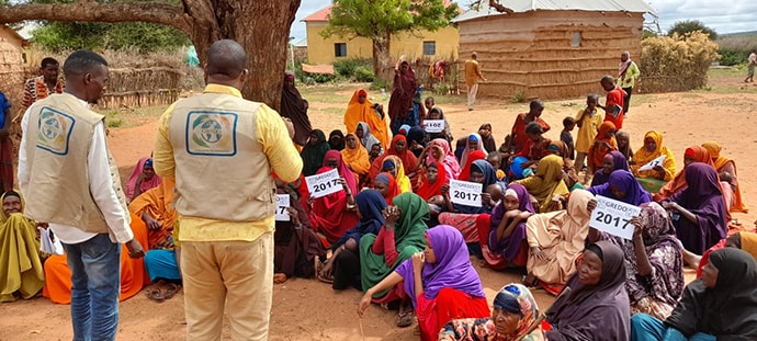 Photo showing community mobilization during 2023 drought emergency