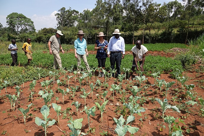 Pangea members during a site visit in East Africa