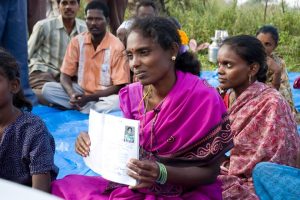 Woman holding document