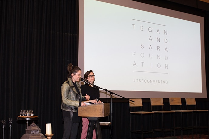 View of Tegan and Sara announcement