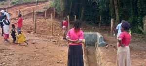 Group of people at well