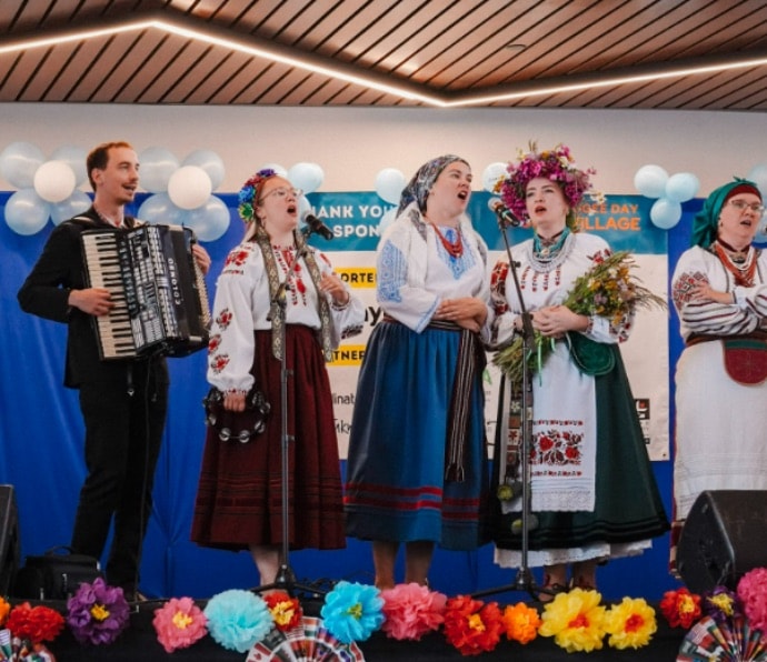 Photo of Ukrainian band  performing onstage