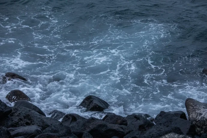 View of stormy sea