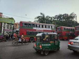 View of street traffic