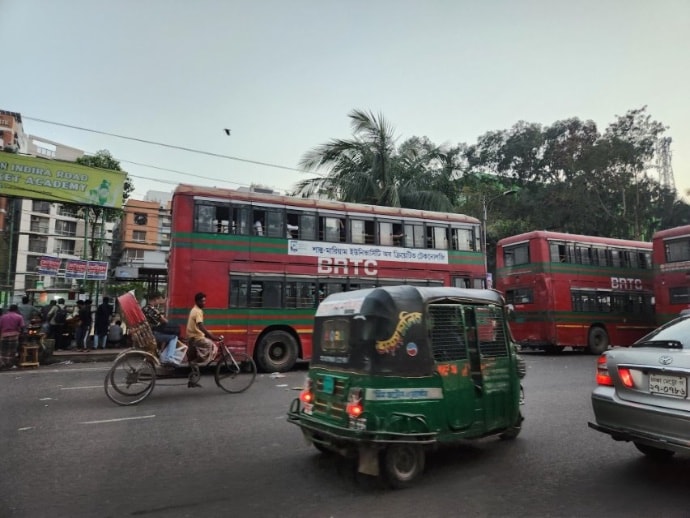 View of street traffic