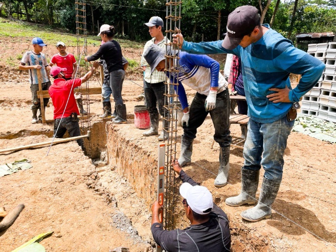 View of school construction