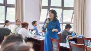 Photo of instructor in classroom