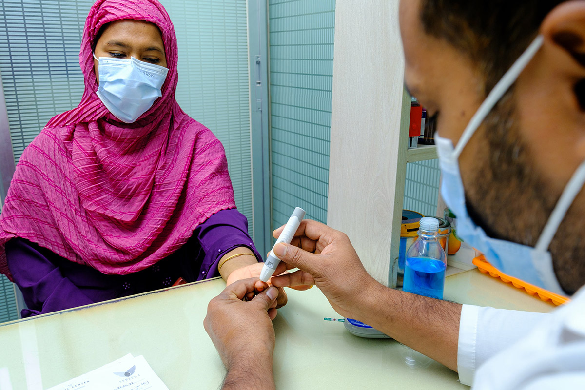 Photo of woman health check up