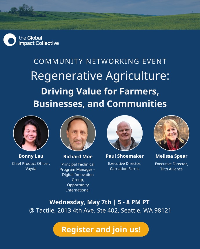 Regenerative Agriculture: Driving Value for Farmers, Businesses, and Communities event poster